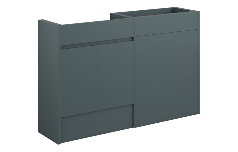 Rose 1236mm Standard Basin & WC Unit Pack - Matt Green Camo (Oak Cab) - KPSB110290