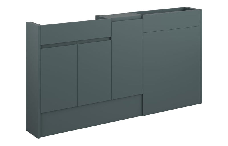Rose 1536mm Slim Basin  WC & 1 Door Unit Pack - Matt Green Camo (Grey Cab) - KPSB110298