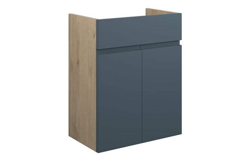Rose 500mm Standard Basin Unit - Matt Arley Blue (Oak Cab) - KPSB110331
