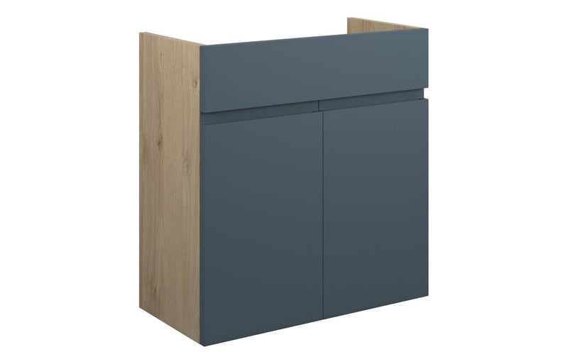 Rose 600mm Standard Basin Unit - Matt Arley Blue (Oak Cab) - KPSB110337