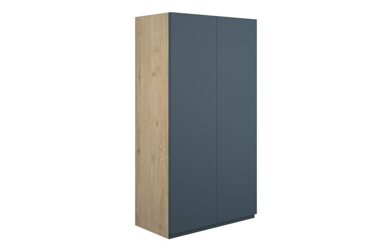Rose 600mm Standard 2 Door Storage Unit - Matt Arley Blue (Oak Cab) - KPSB110355