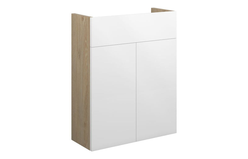 Daisy 500mm Slim Basin Unit - White Gloss (Oak Cab) - KPSB110399