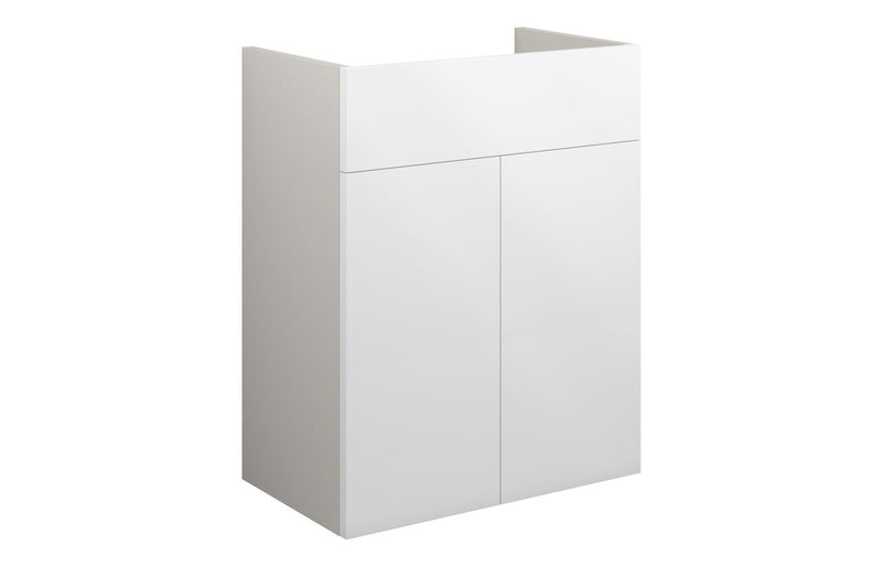 Daisy 500mm Standard Basin Unit - White Gloss (Grey Cab) - KPSB110401