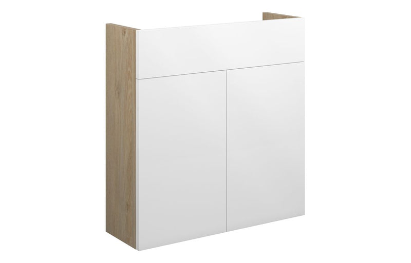 Daisy 600mm Slim Basin Unit - White Gloss (Oak Cab) - KPSB110405