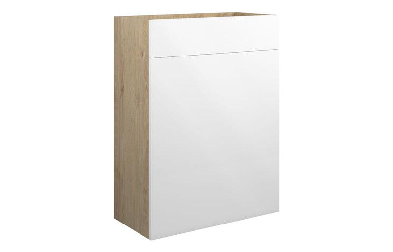 Daisy 600mm Standard WC Unit - White Gloss (Oak Cab) - KPSB110420