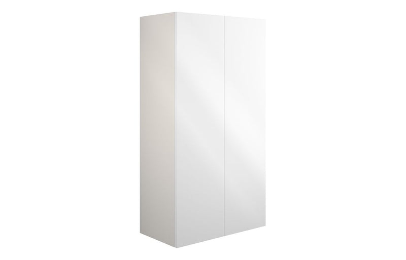 Daisy 600mm Standard 2 Door Storage Unit - White Gloss (Grey Cab) - KPSB110425