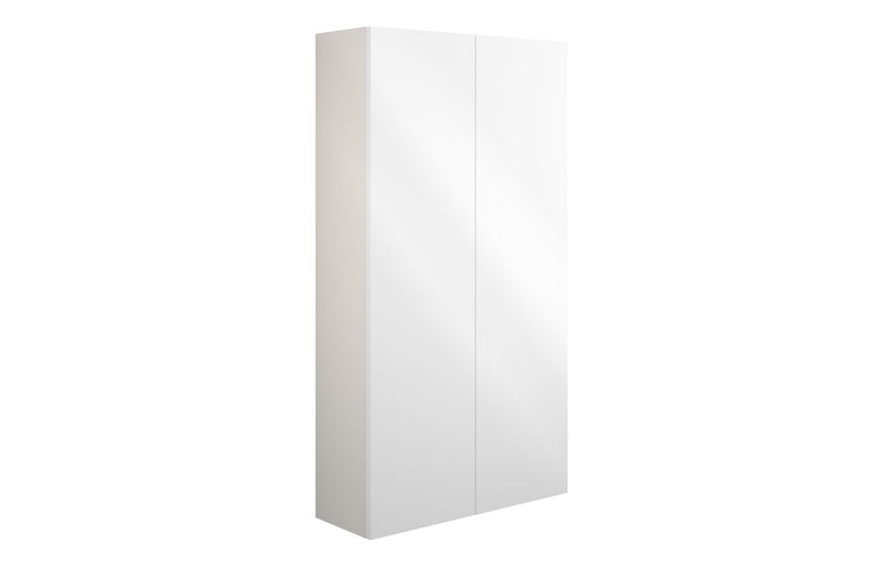 Daisy 600mm Slim 2 Door Storage Unit - White Gloss (Grey Cab) - KPSB110428