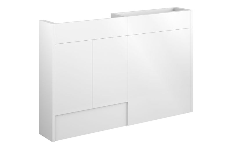 Daisy 1236mm Slim Basin & WC Unit Pack - White Gloss (Oak Cab) - KPSB110435