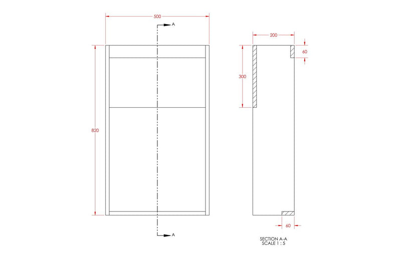 Daisy 500mm Slim WC Unit - Matt Graphite Grey (Oak Cab) - KPSB110482