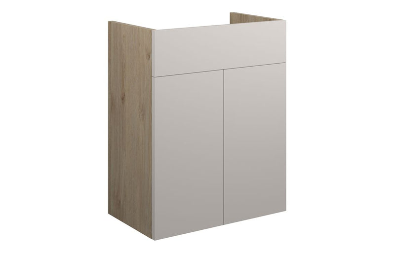 Daisy 500mm Standard Basin Unit - Matt Dove Grey (Oak Cab) - KPSB110544