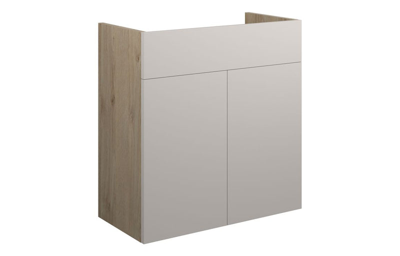 Daisy 600mm Standard Basin Unit - Matt Dove Grey (Oak Cab) - KPSB110550
