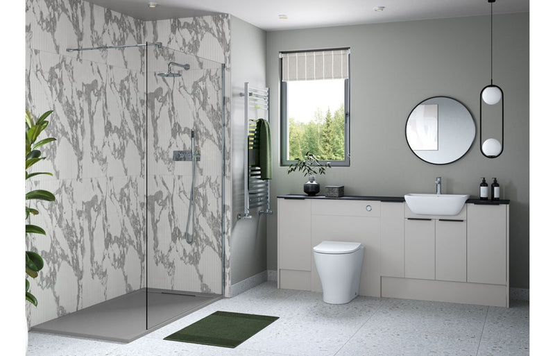 Daisy 600mm Standard Basin Unit - Matt Dove Grey (Oak Cab) - KPSB110550