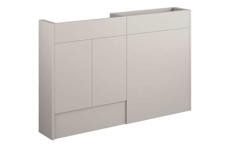 Daisy 1236mm Slim Basin & WC Unit Pack - Matt Dove Grey (Grey Cab) - KPSB110576