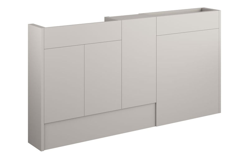 Daisy 1536mm Slim Basin  WC & 1 Door Unit Pack - Matt Dove Grey (Oak Cab) - KPSB110583