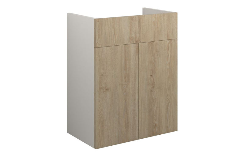 Daisy 500mm Standard Basin Unit - Havana Oak (Grey Cab) - KPSB110614