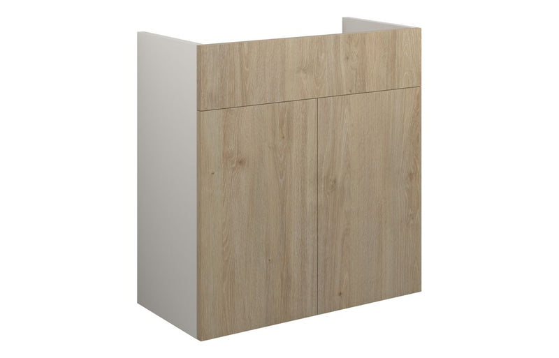 Daisy 600mm Standard Basin Unit - Havana Oak (Grey Cab) - KPSB110620