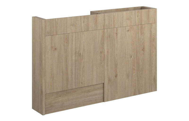 Daisy 1236mm Slim Basin & WC Unit Pack - Havana Oak (Grey Cab) - KPSB110647