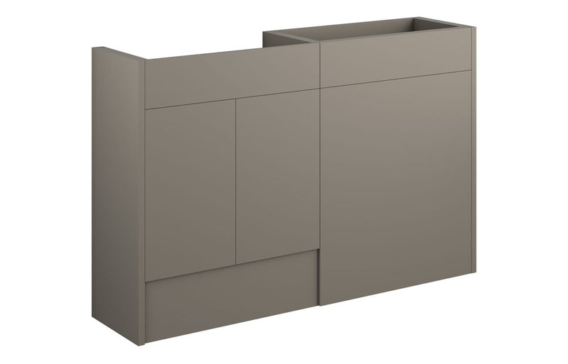 Daisy 1236mm Standard Basin & WC Unit Pack - Matt Stone (Grey Cab) - KPSB110715