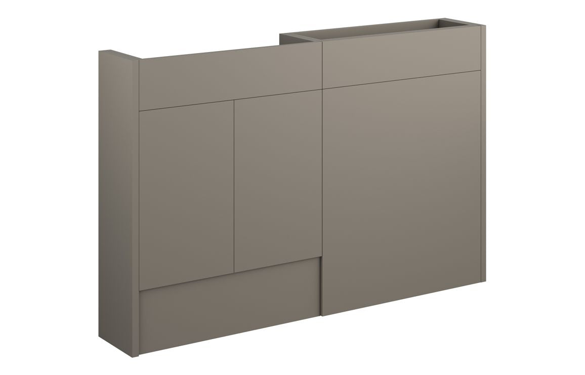 Daisy 1236mm Slim Basin & WC Unit Pack - Matt Stone (Grey Cab) - KPSB1 ...