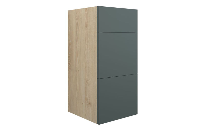 Daisy 300mm Standard 3 Drawer Unit - Matt Green (Oak Cab) - KPSB110748