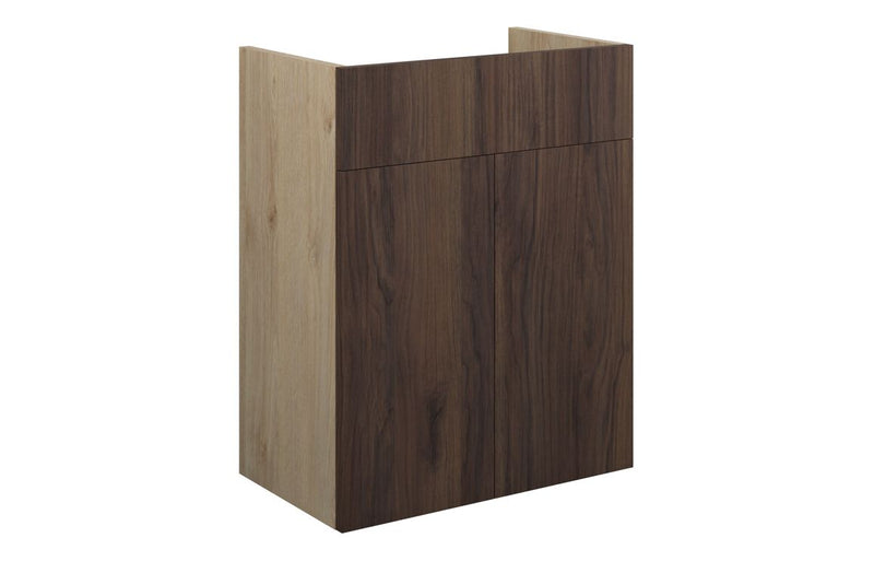 Daisy 500mm Standard Basin Unit - Warm Walnut (Oak Cab) - KPSB110828