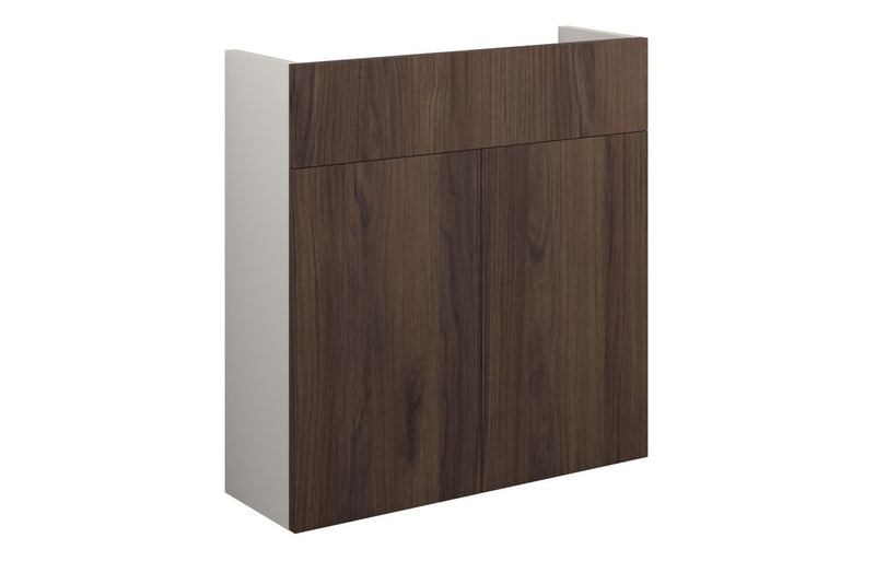 Daisy 600mm Slim Basin Unit - Warm Walnut (Grey Cab) - KPSB110830