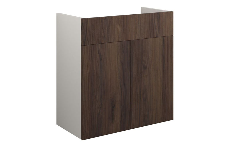 Daisy 600mm Standard Basin Unit - Warm Walnut (Grey Cab) - KPSB110833