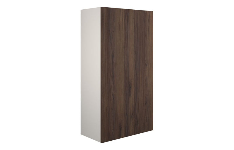 Daisy 600mm Standard 2 Door Storage Unit - Warm Walnut (Grey Cab) - KPSB110851