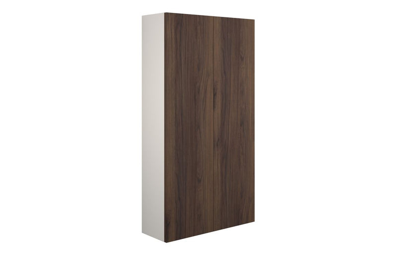 Daisy 600mm Slim 2 Door Storage Unit - Warm Walnut (Grey Cab) - KPSB110854