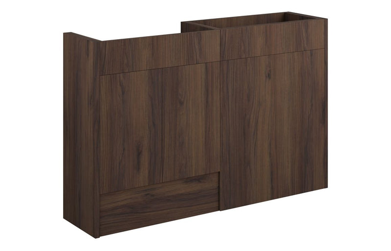Daisy 1236mm Standard Basin & WC Unit Pack - Warm Walnut (Oak Cab) - KPSB110858