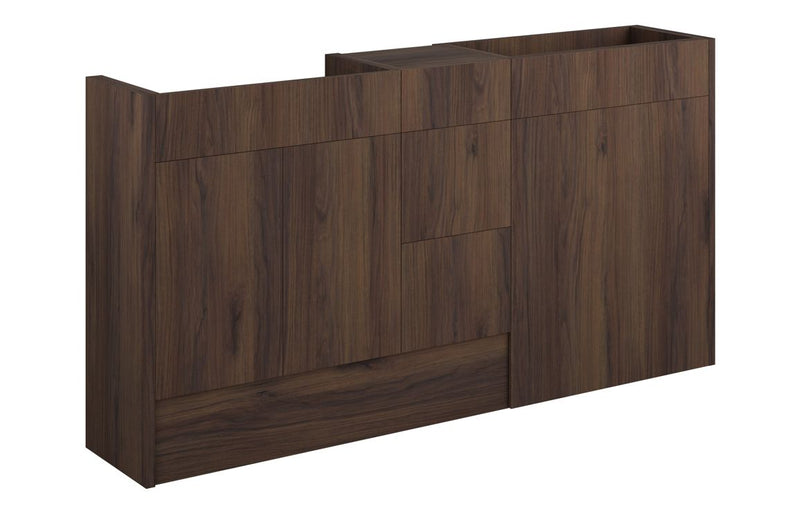 Daisy 1536mm Standard Basin  WC & 3 Drawer Unit Pack - Warm Walnut (Oak Cab) - KPSB110870