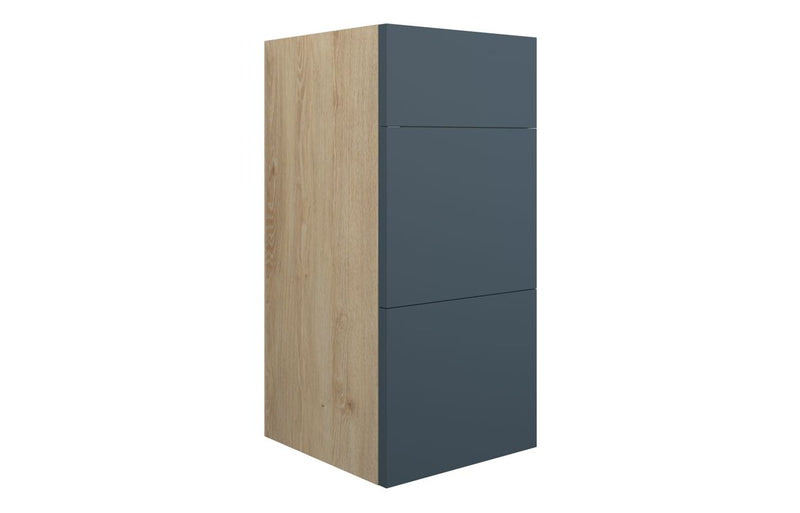Daisy 300mm Standard 3 Drawer Unit - Matt Arley Blue (Oak Cab) - KPSB110890