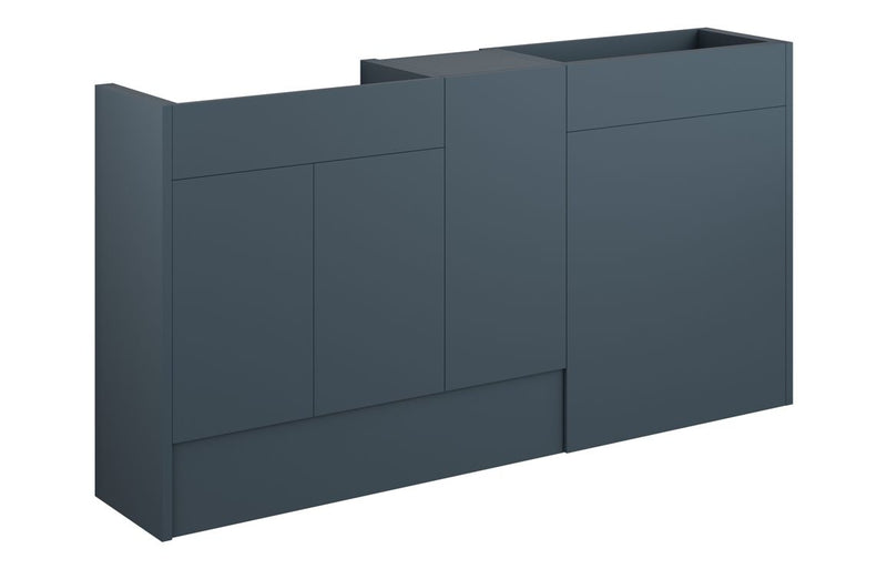 Daisy 1536mm Standard Basin  WC & 1 Door Unit Pack - Matt Arley Blue (Oak Cab) - KPSB110935