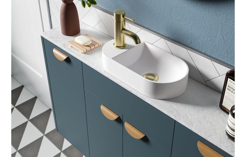 Daisy 1536mm Slim Basin  WC & 1 Door Unit Pack - Matt Arley Blue (Grey Cab) - KPSB110937