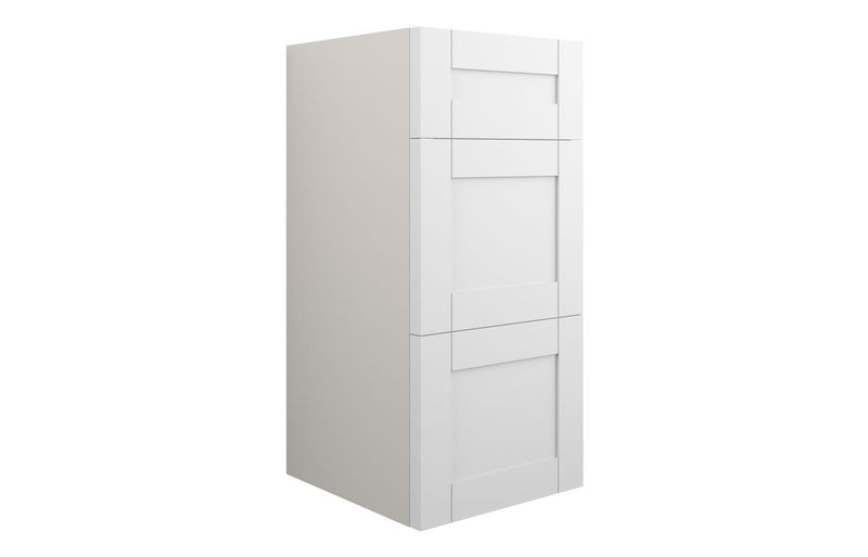 Peony 300mm Standard 3 Drawer Unit - Matt White (Grey Cab) - KPSB110960