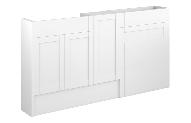 Peony 1536mm Slim Basin  WC & 1 Door Unit Pack - Matt White (Oak Cab) - KPSB111009