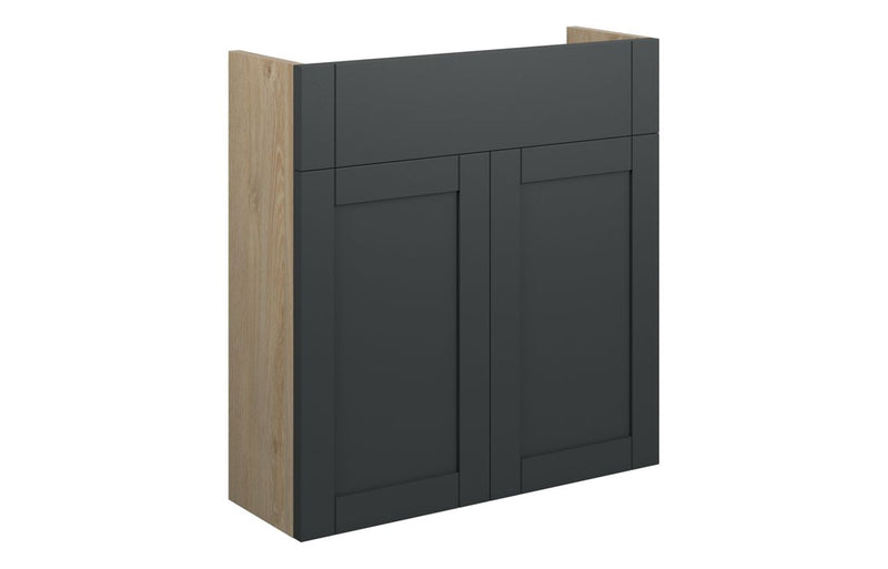 Peony 600mm Slim Basin Unit - Matt Graphite Grey (Oak Cab) - KPSB111044