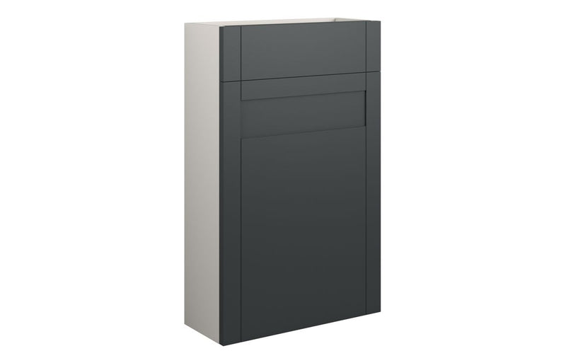 Peony 500mm Slim WC Unit - Matt Graphite Grey (Grey Cab) - KPSB111049