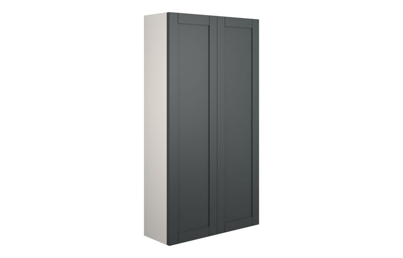 Peony 600mm Slim 2 Door Storage Unit - Matt Graphite Grey (Grey Cab) - KPSB111067