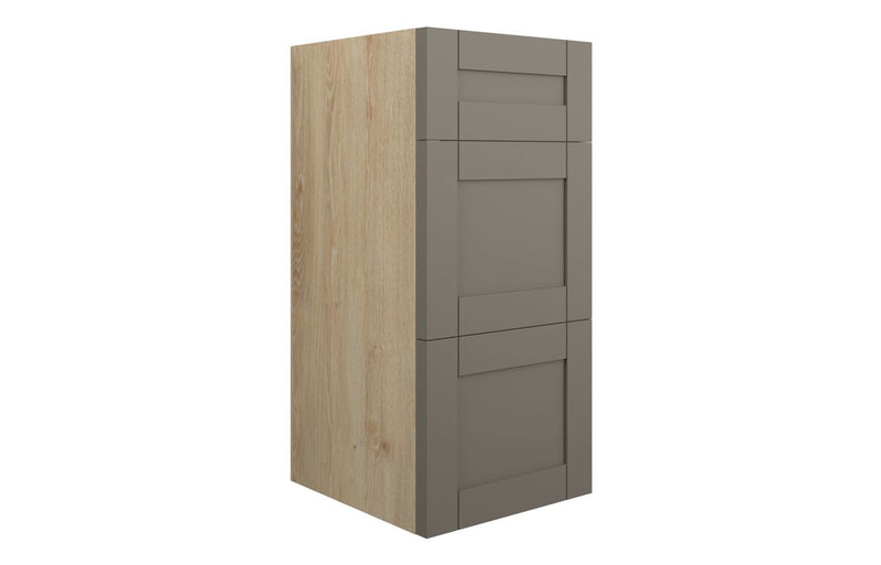 Peony 300mm Standard 3 Drawer Unit - Matt Stone (Oak Cab) - KPSB111103