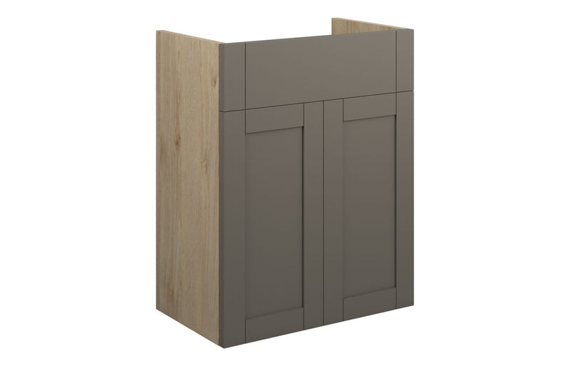 Peony 500mm Standard Basin Unit - Matt Stone (Oak Cab) - KPSB111112