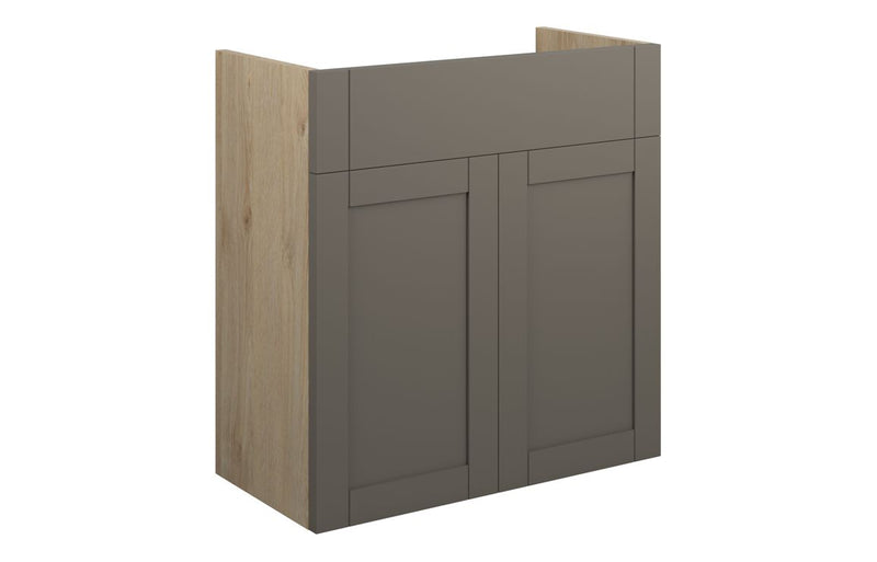 Peony 600mm Standard Basin Unit - Matt Stone (Oak Cab) - KPSB111118