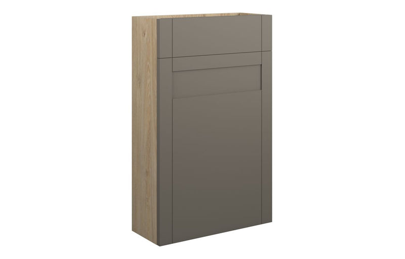 Peony 500mm Slim WC Unit - Matt Stone (Oak Cab) - KPSB111121