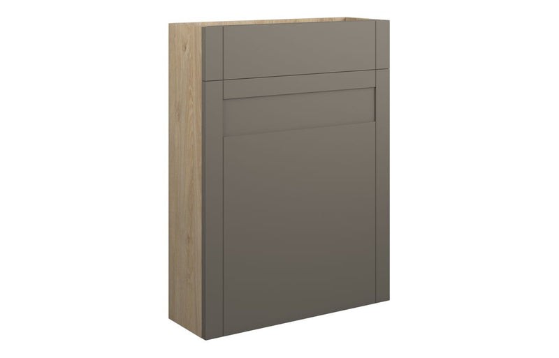 Peony 600mm Slim WC Unit - Matt Stone (Oak Cab) - KPSB111127