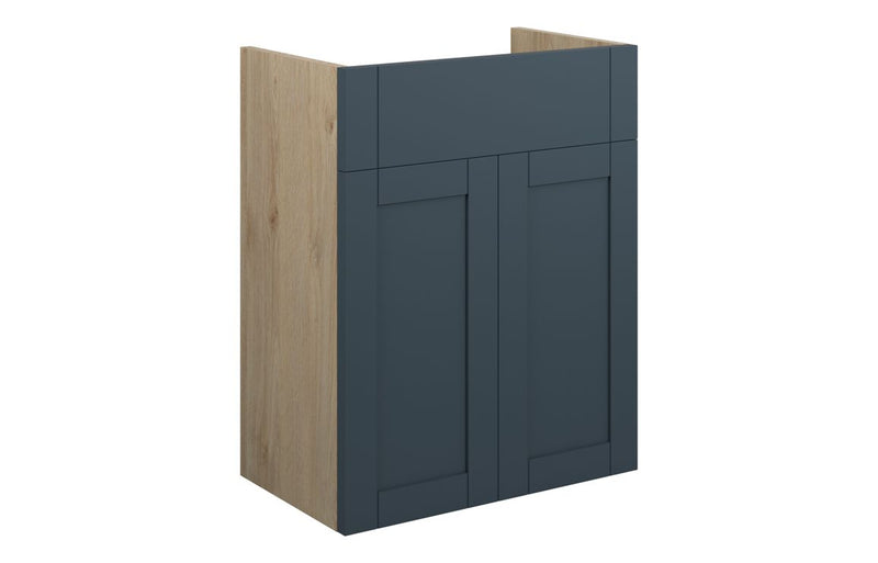 Peony 500mm Standard Basin Unit - Matt Arley Blue (Oak Cab) - KPSB111254