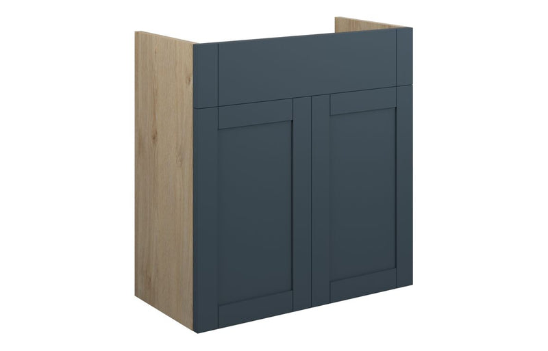 Peony 600mm Standard Basin Unit - Matt Arley Blue (Oak Cab) - KPSB111260