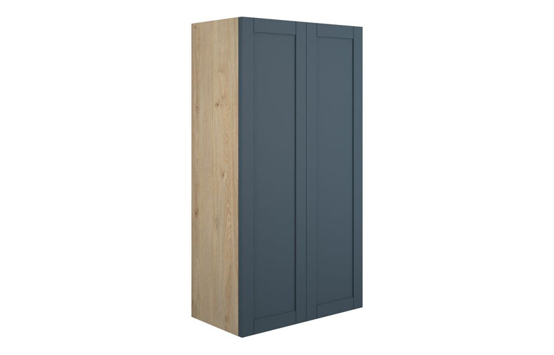 Peony 600mm Standard 2 Door Storage Unit - Matt Arley Blue (Oak Cab) - KPSB111278