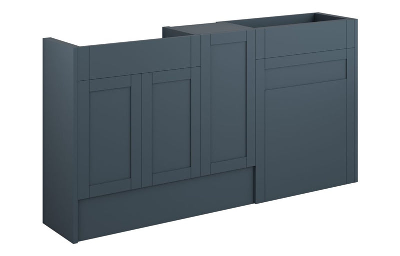 Peony 1536mm Standard Basin  WC & 1 Door Unit Pack - Matt Arley Blue (Grey Cab) - KPSB111289