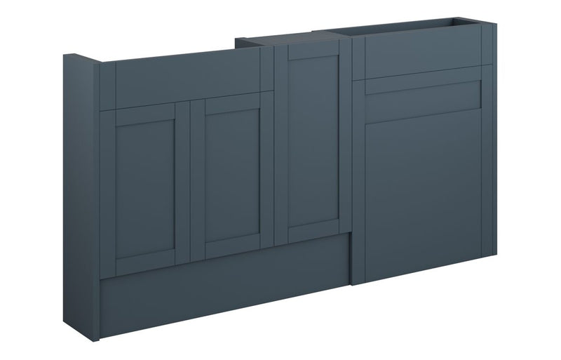 Peony 1536mm Slim Basin  WC & 1 Door Unit Pack - Matt Arley Blue (Grey Cab) - KPSB111292