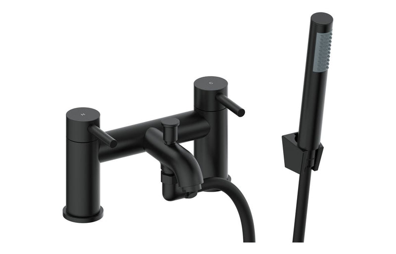 Lavant Bath/Shower Mixer & Bracket - Matt Black 1.5 Bar - KPSB111496